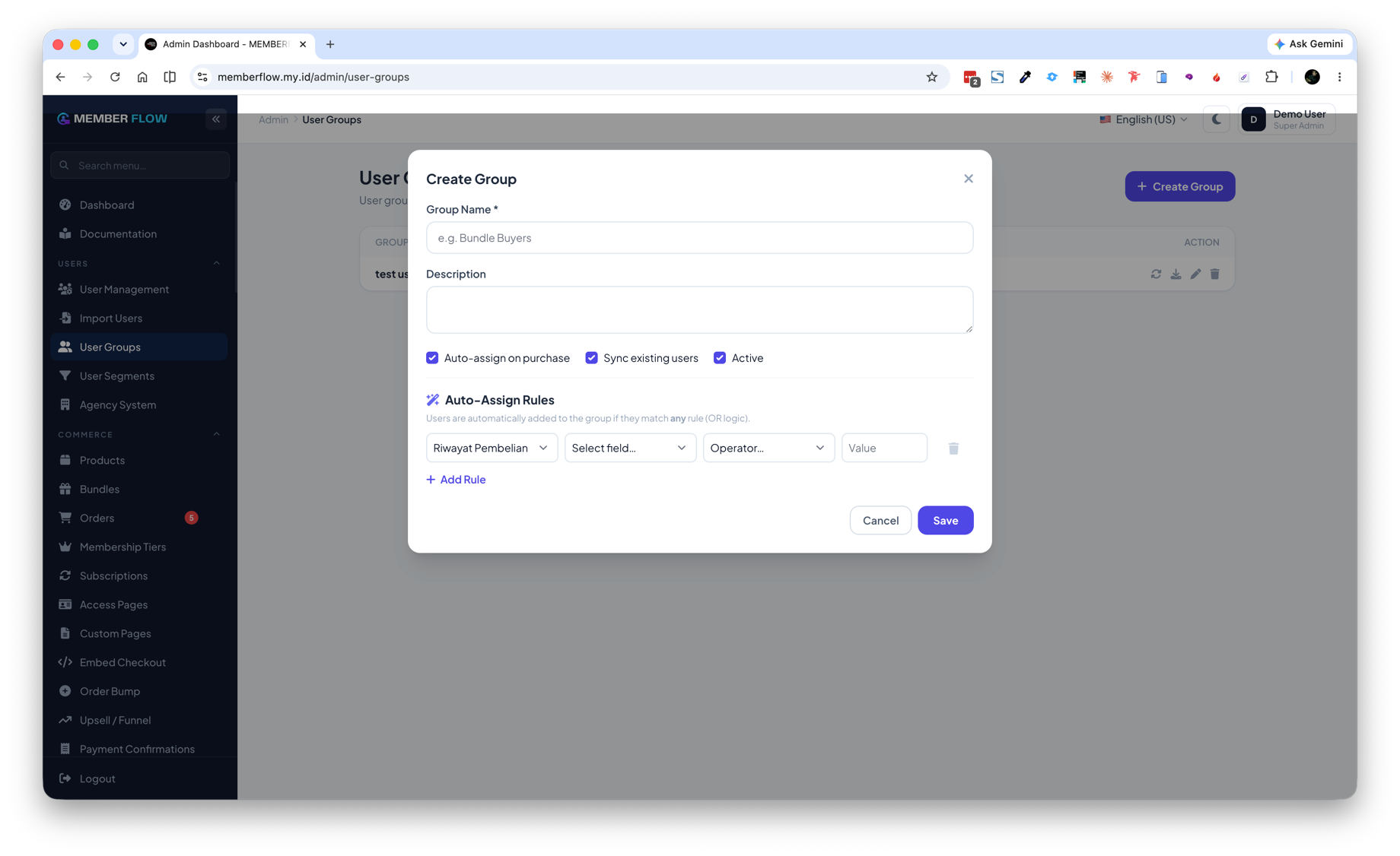 User Group & Segment