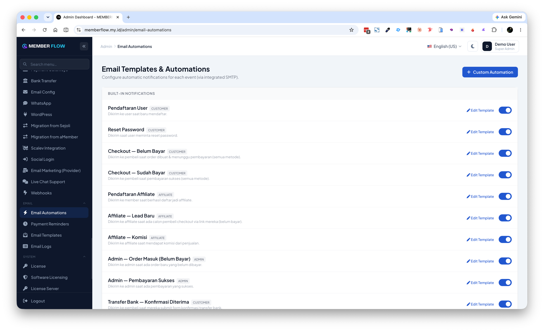 Template & Automation