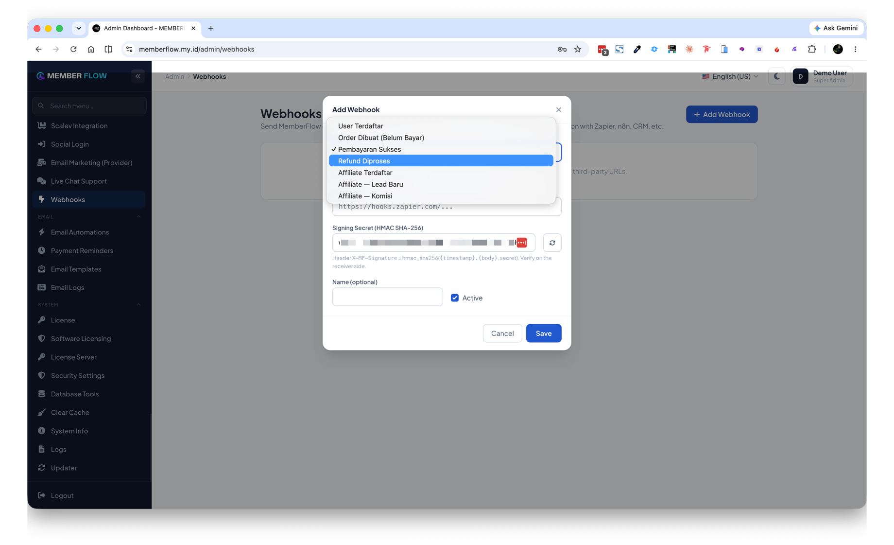 Webhook Outbound